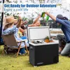 Hivvago 53qt Portable Dual Zone 12v Car Refrigerator Compressor Fridge Freezer For Vehicles Camping Travel-b