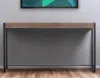 Hivvago 54" Brown And Black Sled Console Table In Gray