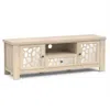 Hivvago 55 Inch Retro Tv Stand Media Entertainment Center With Mirror Doors And Drawer-natural