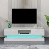 Hivvago 55 Inches Modern And Simple Design Television Stand Organizing Cabinet - White