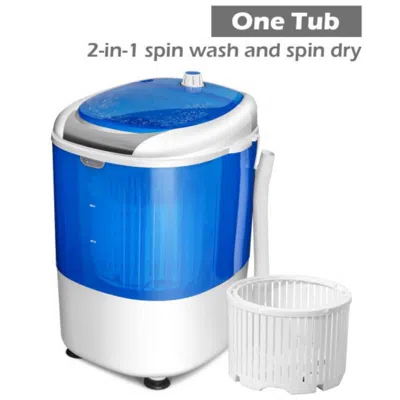 Hivvago 5.5 Lbs Portable Semi Auto Washing Machine For Small Space In Blue