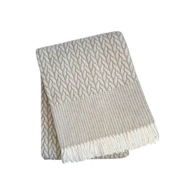 Hivvago 55" X 70" Cinnamon Cotton Blend Woven Plush Throw Blanket With Fringe