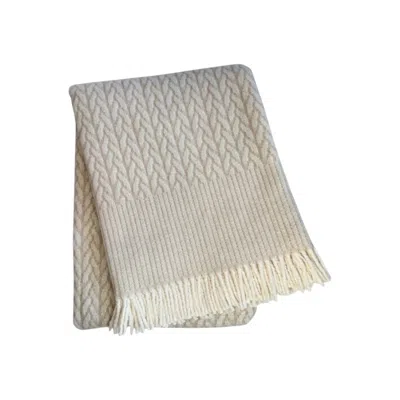 Hivvago 55" X 70" Linen Cotton Blend Woven Plush Throw Blanket With Fringe
