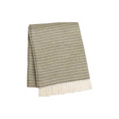 Hivvago 55" X 70" Moss Green Cotton Blend Woven Plush Throw Blanket With Fringe
