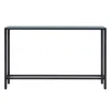 Hivvago 56" Black Mirrored Glass Console Table In Black