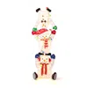 Hivvago 5.6 Feet Lighted Stacked Snowmen Christmas Decoration In Multi