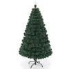 Hivvago 5/6/7 Feet Multicolor Artificial Christmas Tree With Led Light And Metal Stand-7 Feet