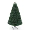 Hivvago 5/6/7 Feet Multicolor Artificial Christmas Tree With Led Light And Metal Stand-7 Feet