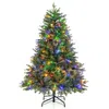 Hivvago 5/6/7 Feet Pre-lit Artificial Christmas Tree With Branch Tips And Led Lights-5 Ft