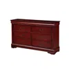 Hivvago 57" Brown Solid Wood Double Dresser In Brown