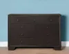 Hivvago 57" Espresso Solid And Manufactured Wood Nine Drawer Double Dresser In Brown