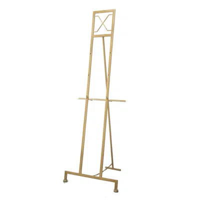 Hivvago 57 Inch Easel Stand, Gold Iron Frame, Free Standing For An Artists Touch