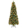 Hivvago 5/7.5/9 Ft Pre-lit Artificial Christmas Tree With 453/1096/1416 Pvc And Pine Needles-l