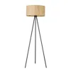 Hivvago 58" Brown And Black Tripod Floor Lamp With Brown Plastic Shade In Neutral