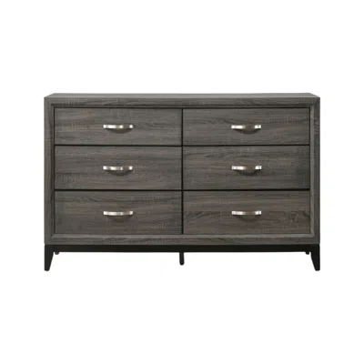 Hivvago 58" Gray Six Drawer Double Dresser