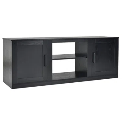 Hivvago 58 Inch Tv Stand With 1500w Faux Fireplace For Tvs Up To 65 Inch-black