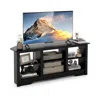 Hivvago 58 Inch Tv Stand With 6 Open Storage Shelves For Tvs Up To 65 Inches-black In Black