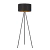Hivvago 58" Matte Tripod Floor Lamp With Black Drum Shade In Black