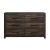 Hivvago 58" Oak Wood Six Drawer Dresser In Brown