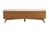 Hivvago 59" Beige And Brown Upholstered Polyester Blend Bench With Drawers In Brown