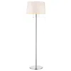 Hivvago 59" Floor Lamp With White Linen Empire Shade In White