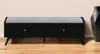 Hivvago 59" Gray And Black Fabric Upholstered Storage Bench With Drawers In Black