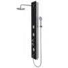 Hivvago 59 Inch Tempered Glass Shower Panel With Hand Shower In Black