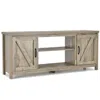 Hivvago 59 Inches Tv Stand Media Console Center With Storage Cabinet-natural