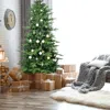 Hivvago 5ft Green Pvc+pe Christmas Tree With 1488 Tips Full & Lush Hinged Tree With Metal Stand In Green