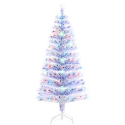 Hivvago 5ft Tall Pre-lit Douglas Fir Artificial Christmas Tree With Realistic Branches In Blue