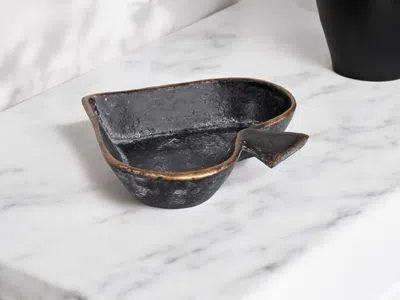 Hivvago 6" Black Novelty Cast Iron Handmade Vanity Tray