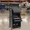 Hivvago 6-drawer Tool Chest With Heightening Cabinet-black