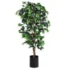 Hivvago 6 Feet Artificial Ficus Silk Tree