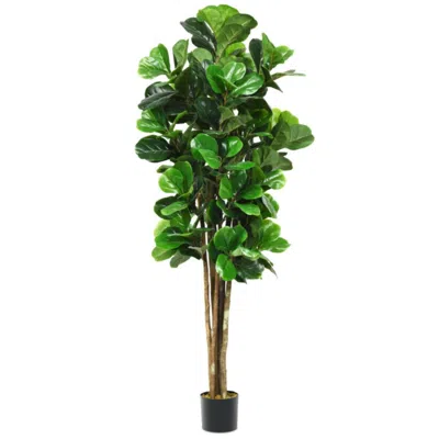 Hivvago 6-feet Artificial Indoor-outdoor Home Decorative Planter In Blue