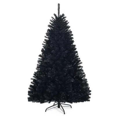 Hivvago 6 Feet Hinged Artificial Halloween Christmas Tree In Brown