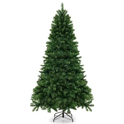 Hivvago 6 Feet Hinged Christmas Tree With Pvc Branch Tips Warm White Led Lights In Green