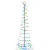 Hivvago 6 Feet Light Up Spiral Christmas Tree With Tree Top Star-white