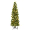Hivvago 6 Feet Pre-lit Artificial Christmas Tree With 648 Pvc Pe Branch Tips