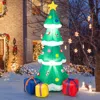 Hivvago 6 Feet Tall Blow Up Christmas Tree With 3 Gift Boxes