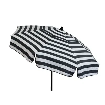 Hivvago 6 Foot Black White Stripe Drape Umbrella Manual Lift With Tilt In Blue