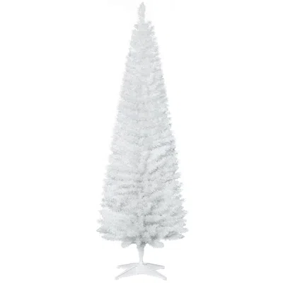 Hivvago 6 Ft Artificial Pencil Christmas Tree In White