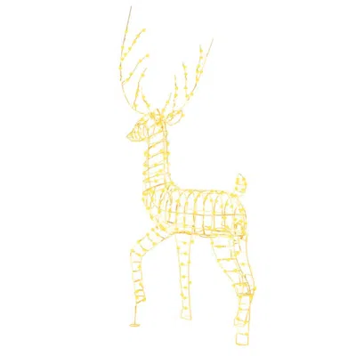 Hivvago 6 Ft Pre-lit Christmas Reindeer With 300 Warm White Led Lights And Zip Ties In Gold