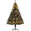 Hivvago 6 Ft Tall Prelit Christmas Tree Douglas Fir Artificial Christmas Tree With Realistic Branches In Brown