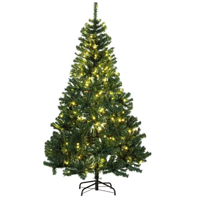 Hivvago 6 Ft Tall Prelit Christmas Tree Douglas Fir Artificial Christmas Tree With Realistic Branches In Green