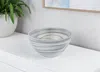 Hivvago 6" Gray And White Alabaster Glass Round Candy Or Nut Bowl In Transparent