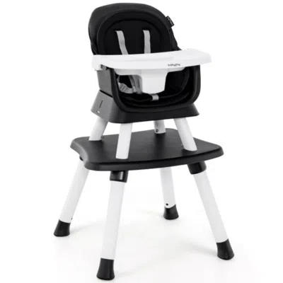 Hivvago 6-in-1 Convertible Baby High Chair With Adjustable Removable Tray-black