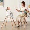 Hivvago 6 In 1 Convertible Highchair With Safety Harness And Removable Tray-beige