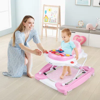 Hivvago 6 In 1 Foldable Baby Walker With Adjustable Height-gray