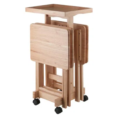 Hivvago 6-pc Snack Table Set Natural In Neutral