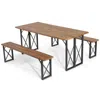 Hivvago 6-person Outdoor Patio Dining Table Set With 2 Inch Umbrella Hole